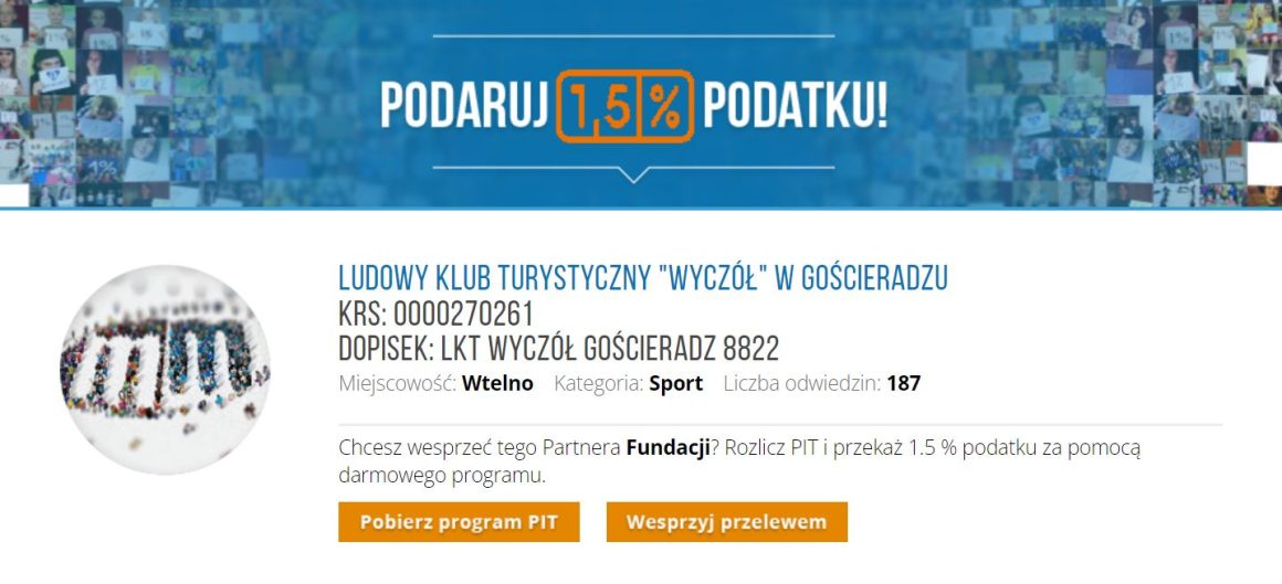 1,5% Twojego podatku nakręca LKTWG.COM